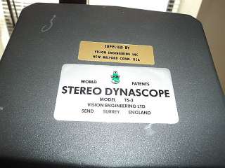 VISION ENGINEERING LTD. STEREO DYNASCOPE MODEL# TS 3  