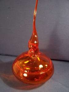 VIKING GLASS BIRD LONG TAIL COVERED CANDY DISH LARGE 11.5 TALL  