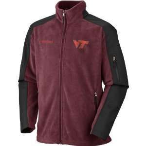  Columbia Virginia Tech Hokies Zone Blitz Full Zip Fleece 