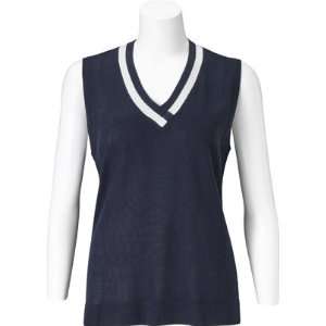  Maggie Lane Womens Sweater Vest( COLOR Navy, WOMENS SIZE 