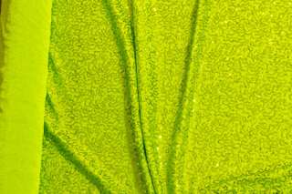 LYCRA SPANDEX LIME SEQUINS STRETCH BY THE YARD  