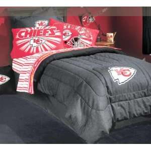  Kansas City Chiefs Black Denim Twin Size Comforter and 