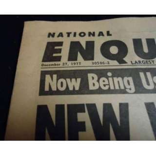 Dec 27, 1977 National Enquirer Newspaper   JOHN WAYNE AND DOG LUCKY 