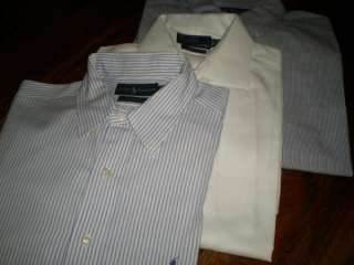 762 Mens Ralph Lauren Oxford Polo Shirt Lot of 7 XL 17 17.5 Dress 