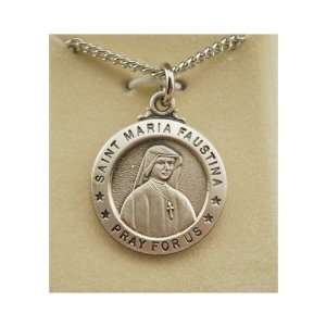  St. Maria Faustina Patron Saint Medal Jewelry