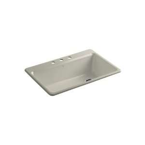 KOHLER K 5871 3 G9 Riverby Self Rimming Single Basin Kitchen Sink with 