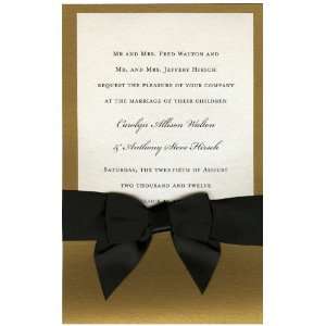  with Ivory Card and Black Bow Invitations
