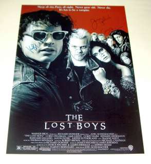 THE LOST BOYS x6PP SIGNED POSTER 12X8 KIEFER SUTHERLAND  
