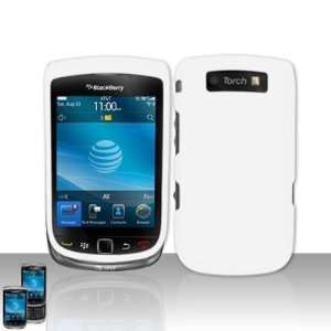 Blackberry Torch 9800 Snap on White (Rubber Touch) Phone 