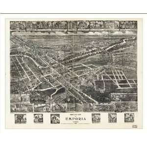  Historic Emporia, Virginia, c. 1907 (M) Panoramic Map 