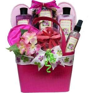 Art of Appreciation Gift Baskets Tickled Pink Sweet Pea Spa Bath and 