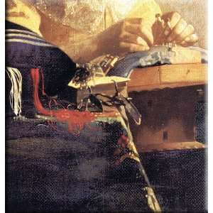 The Lacemaker [detail 2] 29x30 Streched Canvas Art by Vermeer 