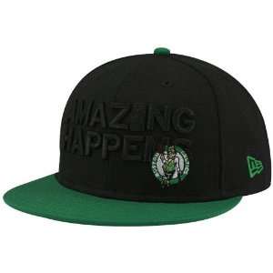  New Era ESPN Boston Celtics Black Green Amazing Fitted Hat 