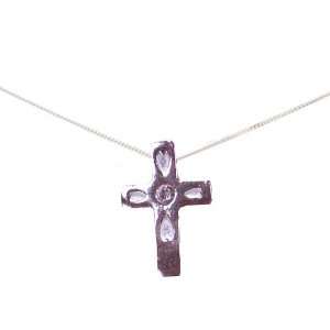    Emily by Tomas Sterling Silver Crystal Cross Necklace Jewelry