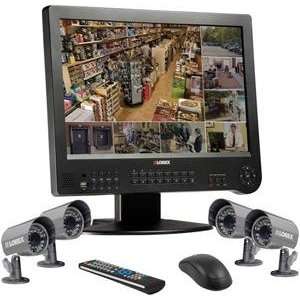   LCD Surveillance System with Built in DVR & 4 Weatherproof Cameras