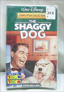 THE SHAGGY DOG VHS Walt Disney Family Film Collection CLAMSHELL 