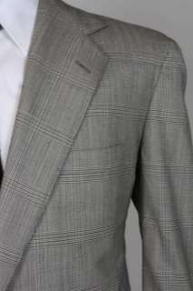 Southwick Custom Bespoke Gray Check 2pc Suit 42 R EXC  