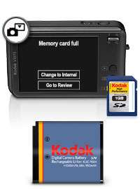 Never miss a shot because of a dead battery or full memory card. The 