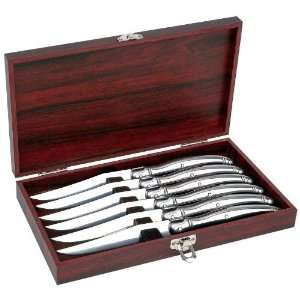   By Slitzer Germany® 7pc European Style Steak Knife Set in Wood Box