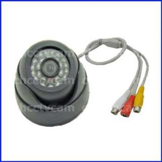 600TVL Sony CCD 24IR Night Audio Dome Color Camera Mic  