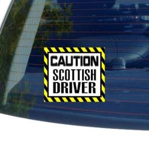  Caution Scottish Driver   Window Bumper Laptop Sticker 