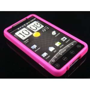  HOT PINK Hard Rubber Feel Plastic Full Cover Case for HTC 
