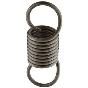  Extension Spring, Steel, Inch, 1.75 OD, 0.207 Wire Size, 9 Free 