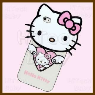   KITTY Angel Heart Semi soft Die cut Case Cover for iPhone 4  