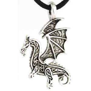 Celtic Dragon Amulet Pendant Necklace Wicca Wiccan Pagan Metaphysical 