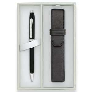  Cross Townsend, Black Lacquer, Ballpoint Pen, with 23K 