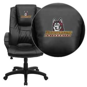 Bloomsburg University Leather Executive Office Chair in Black