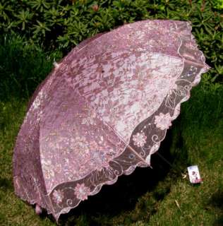 luxurious Lace wedding Parasol Folding Umbrella 2052ws  