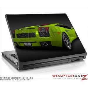  Small Laptop Skin Lamborghini Gallardo Rear Green 