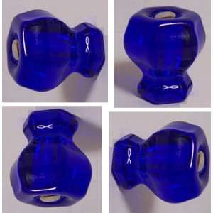   Finest Replicas of Depression Crystal Glass Cabinet Knobs, COBALT BLUE