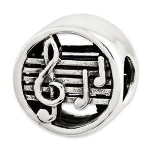    Sterling Silver Reflections Music Notes & Staff Bead Jewelry