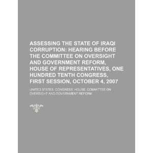  Assessing the state of Iraqi corruption hearing before 
