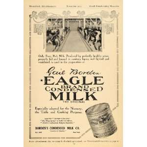  1913 Ad Borden Condensed Milk Co. Eagle Dessert Cows 