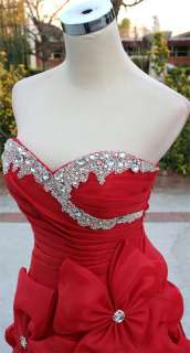 NWT TERANI $680 RED Womens Prom Party Evening Gown 2  
