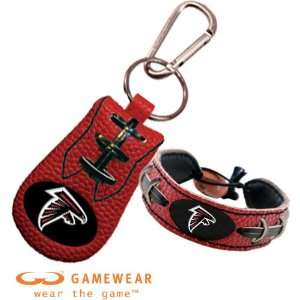  Atlanta Falcons Team Color Bracelet & Keychain Set Sports 