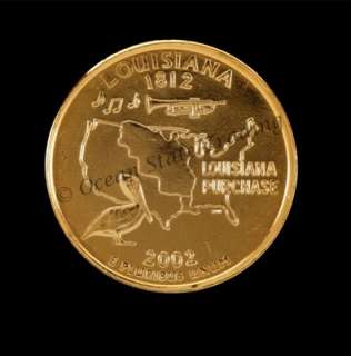 2002 Complete Set Of 24 kt Gold Plated Quarters   P + D Mint (10 