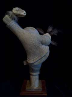Ekemo Studios Hand Carved LG Whale Bone Statue Northwest Coast  