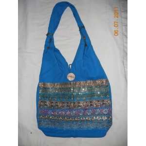   Sequins Boho Cotton Handbag Indian Shoulder Bags