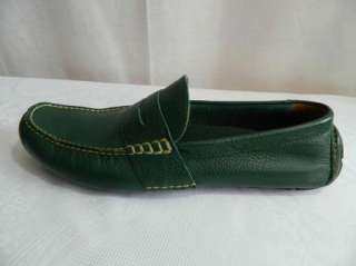 Men Polo Ralph Lauren Telly Grain Leather Kelly Green Shoes Loafers 