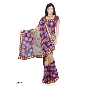 Bollywood Style Designer Tissue & Net Fabric Saree   5098 A