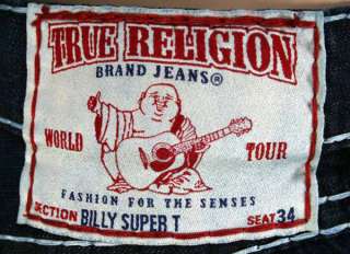 True Religion Jeans Mens Billy Super T Broken Trail  