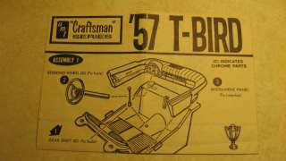 Vintage Instructions AMT Craftsman 57 T Bird  