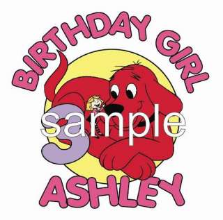 CLIFFORD THE BIG RED DOG Personalized Birthday T Shirt  