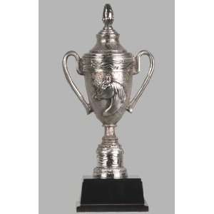  Medium Horse Head Trophy Cup   Pewter Finish