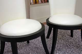   MODERN CIRCULAR SEAT LEATHER RESTAURANT QUALITY DINING CHAIRS  