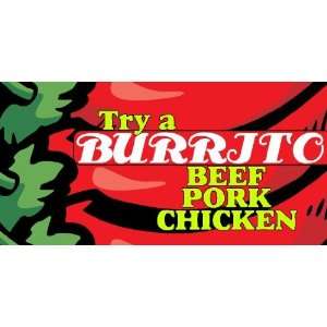  3x6 Vinyl Banner   Try a Burrito 